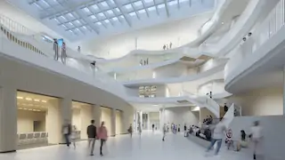 Innenansicht des Erweiterungsneubaus Gymnasium Kirchheim